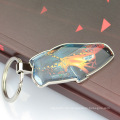 Design Your Own Promotional Brass Photo Charm Blank Custom Printed Car Keyring